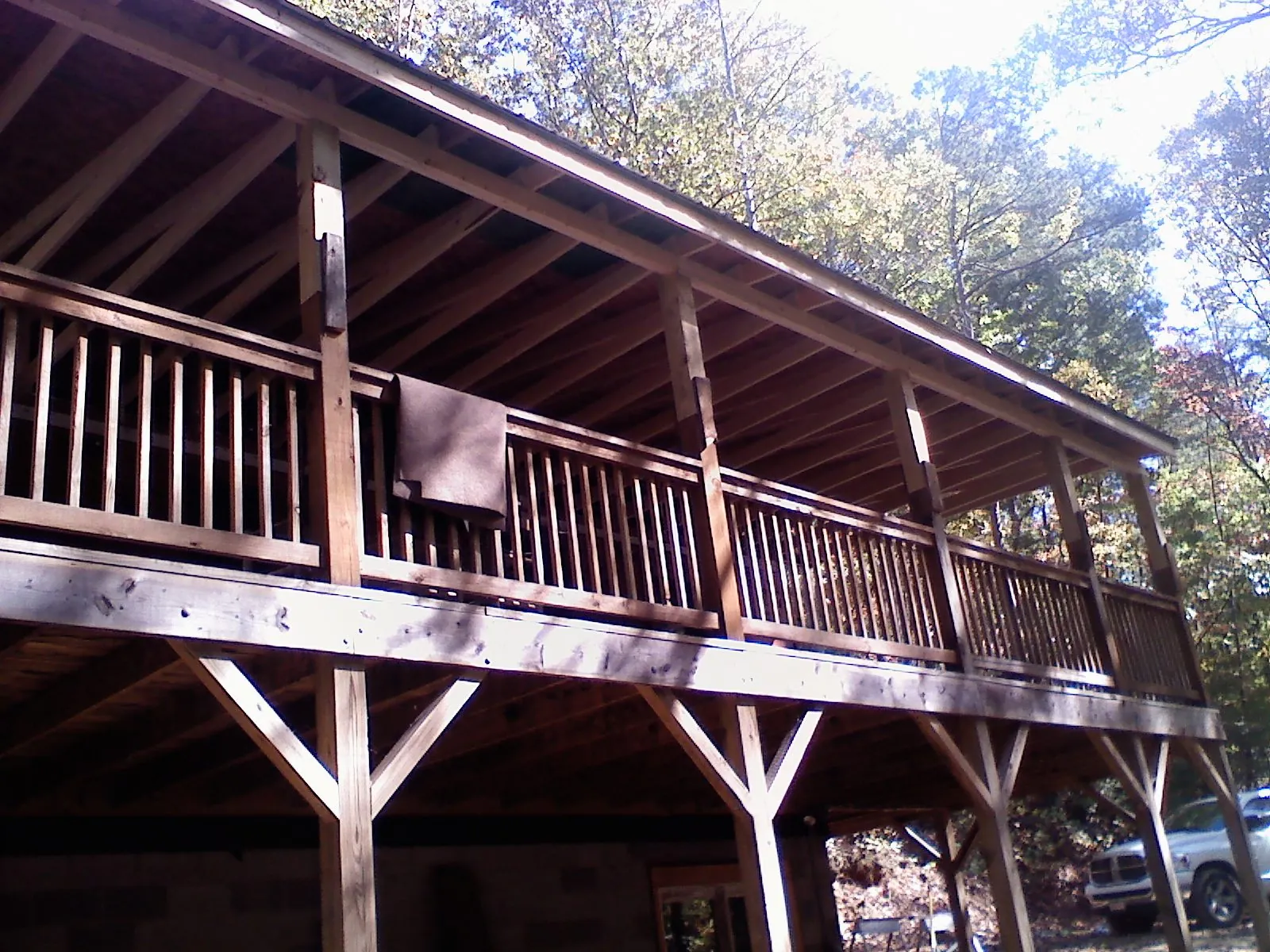 Timber framing under a new elevated porch and deck — Roof Leak Repair in Delia by Roofing Brothers